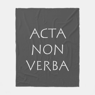 Acta non verba fleece blanket