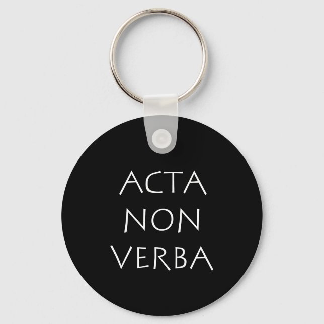 Acta non verba key ring (Front)