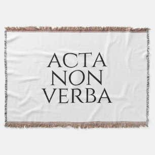Acta Non Verba Throw Blanket