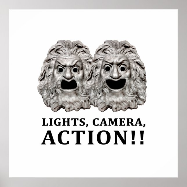 Acting concept graphic logo poster (Front)