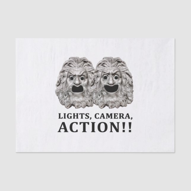 Acting concept graphic logo tissue paper (Front)