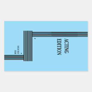 Acting Edition Play Script Styled Rectangular Sticker