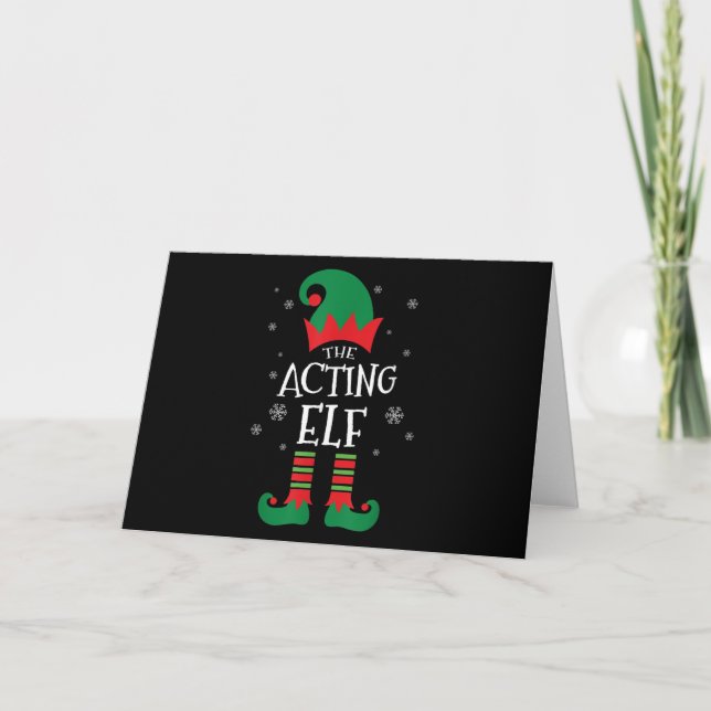 Acting Elf  Actress Actor Christmas Card (Front)