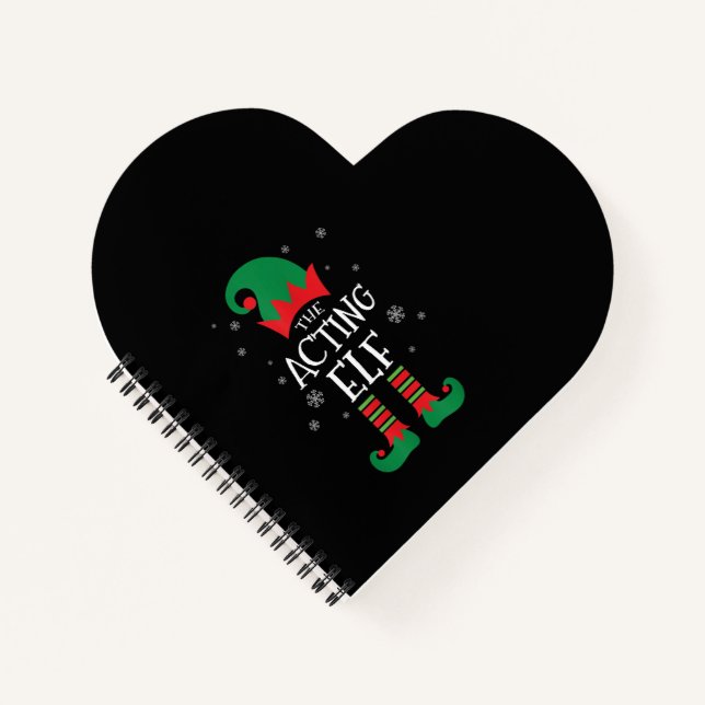 Acting Elf  Actress Actor Christmas Notebook (Front)