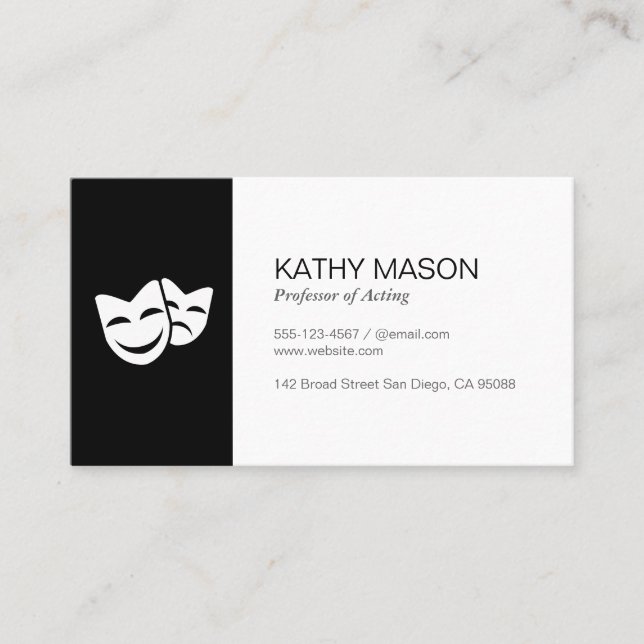 Acting Masks Business Card (Front)