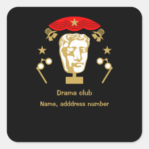 Acting Theater Drama Club Square Sticker