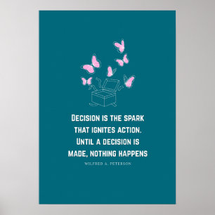 Action and Decision Wisdom Poster – Aesthetic