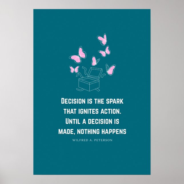 Action and Decision Wisdom Poster – Aesthetic  (Front)