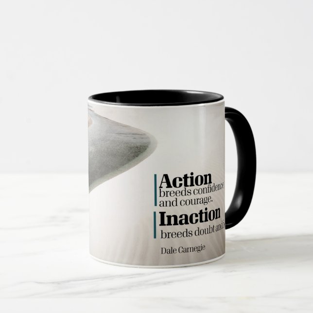 Action Breeds Confidence And Courage Mug (Front Right)