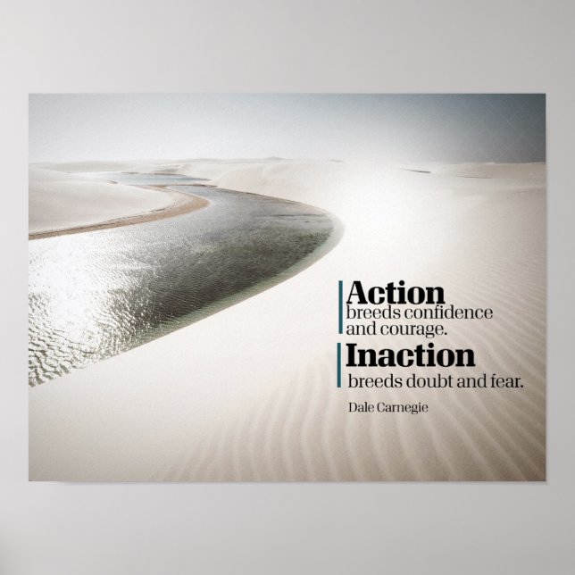 Action Breeds Confidence And Courage Poster (Front)