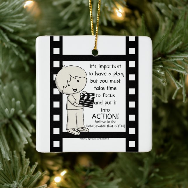 Action Ceramic Ornament (Tree)