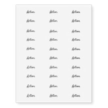 Action. - Clean Black and White Script Text