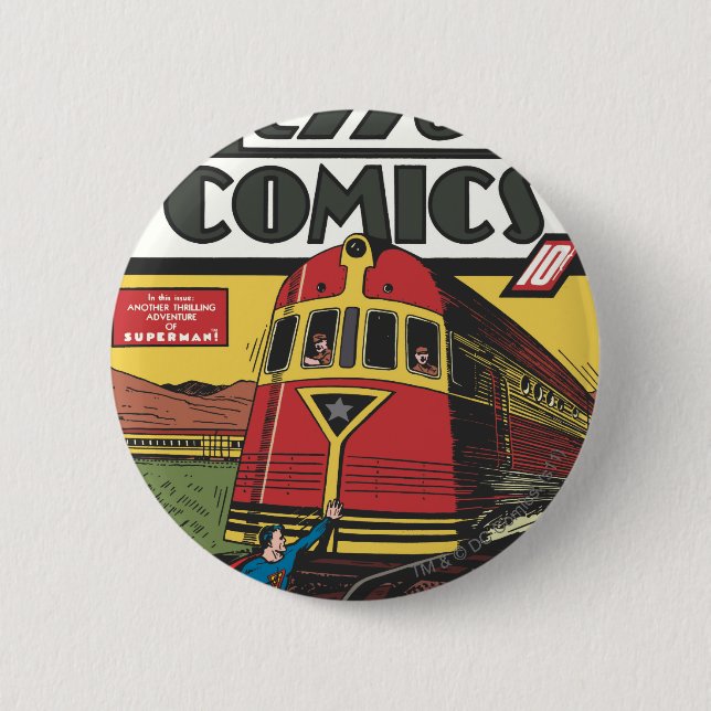 Action Comics - June 1939 6 Cm Round Badge (Front)