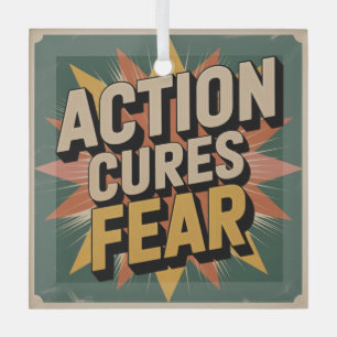 Action Cures Fear Glass Tree Decoration