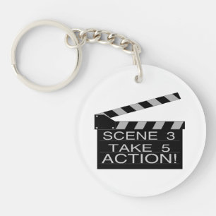 Action Directors Clapboard Key Ring