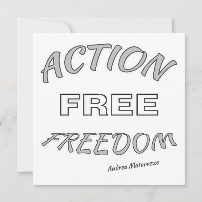 Action Free Freedom Invitation (Front)