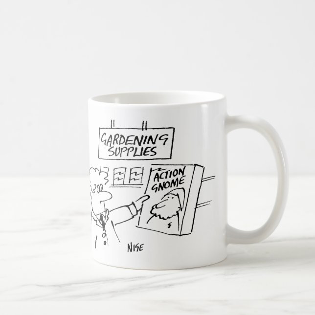Action Gnome in the Garden Centre Coffee Mug (Right)