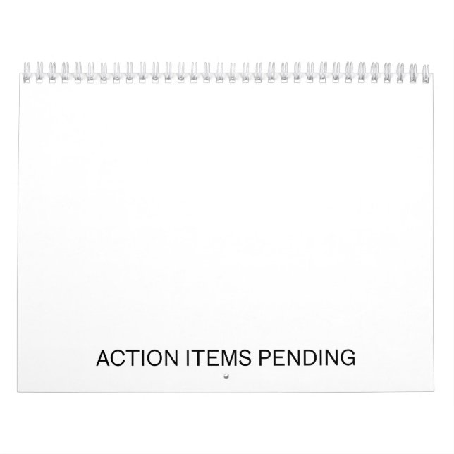 Action Items Pending | Minimalist Yearly Wall  Calendar (Cover)