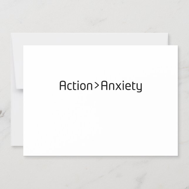 Action Over Anxiety Minimalist Magnetic Card (Front)