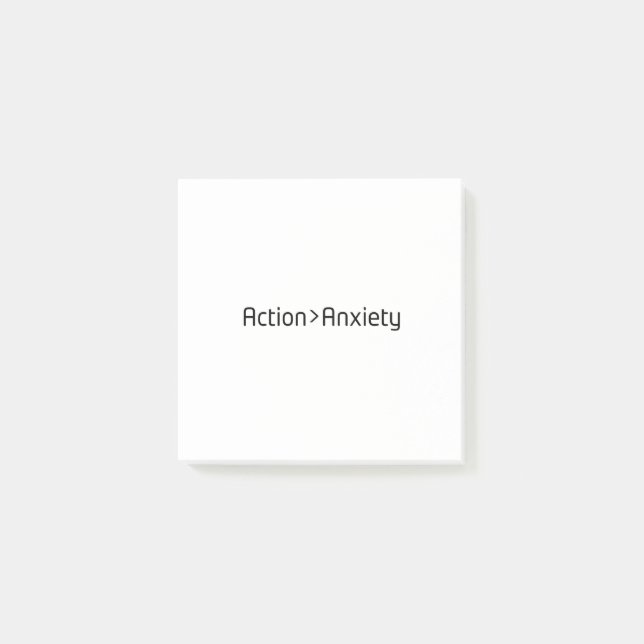 Action Over Anxiety Minimalist Notes (Front)