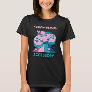 Action-Packed Accessory Retro Funny Gamer Designs T-Shirt