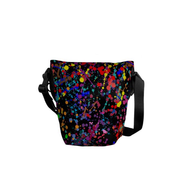 Action Painting Splatter Art Courier Bag (Back)