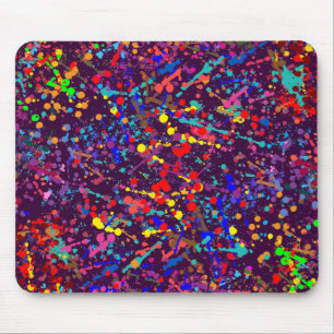 Action Painting Splatter Art Mouse Pad