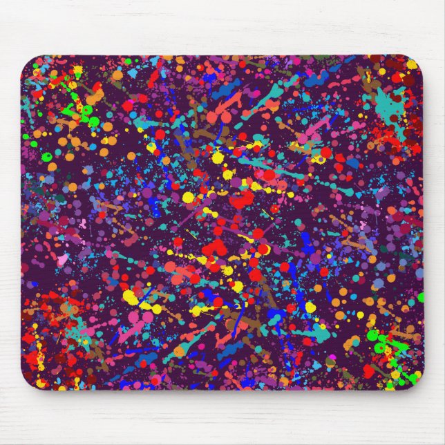 Action Painting Splatter Art Mouse Pad (Front)