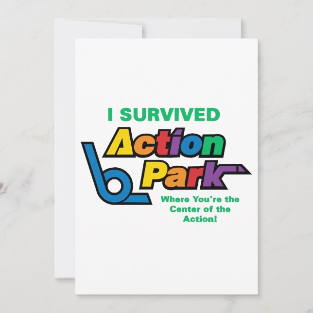 Action Park Survivor  Invitation (Front)
