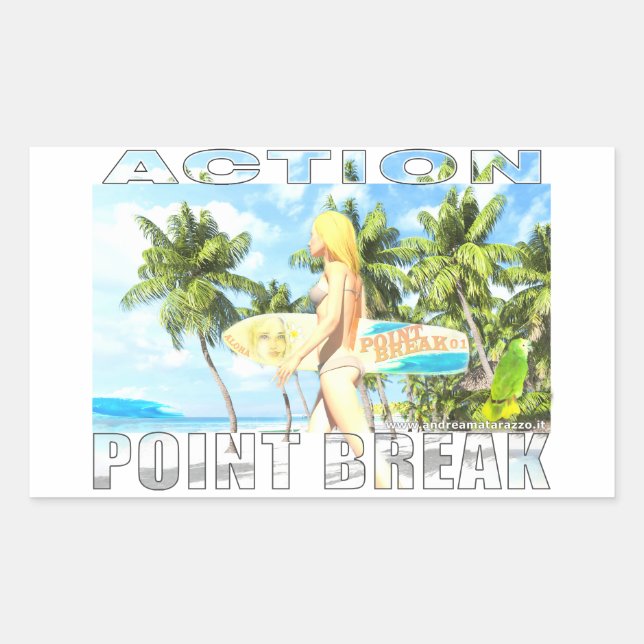 Action - Point Break 01   Rectangular Sticker (Front)