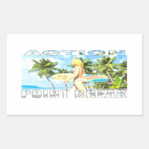 Action - Point Break 01   Rectangular Sticker
