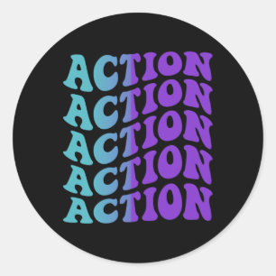 Action Prevention Awareness Classic Round Sticker