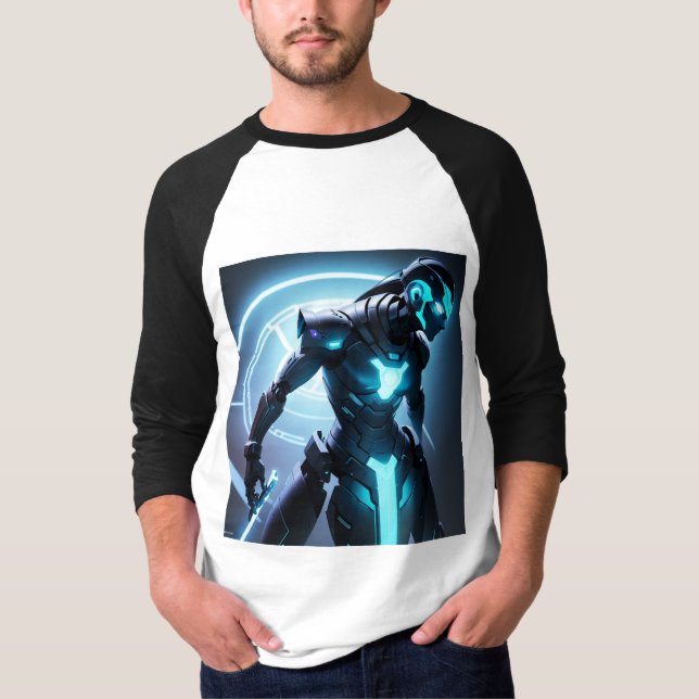  Action SciFi Avatar T-Shirt With Neon Effect (Front)