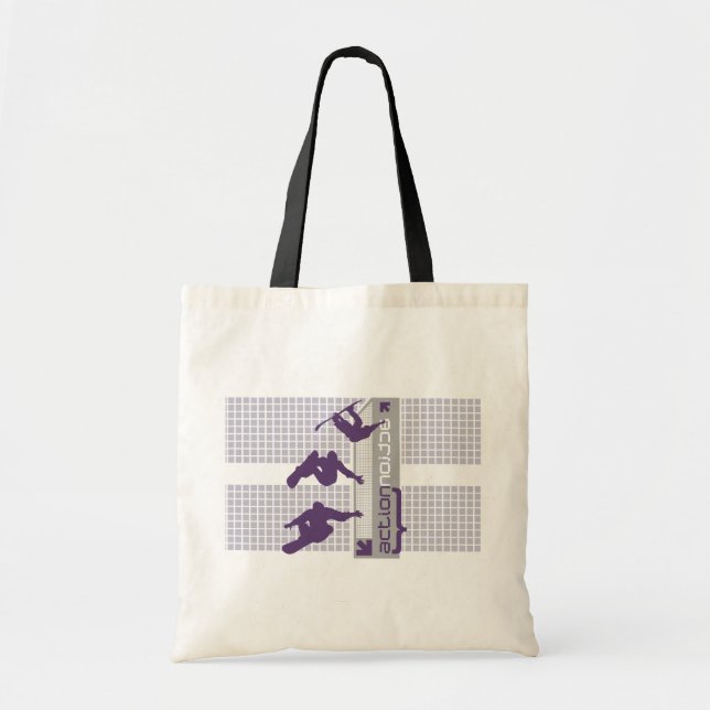 Action Snowboarding T-shirts and Gifts Tote Bag (Front)