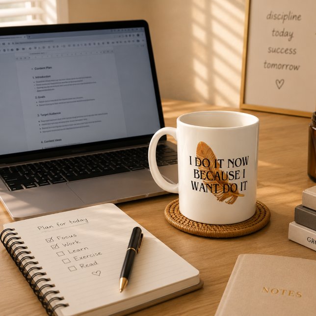Action Taker Motivational Mug - "I Do It Now" Bold (Creator Uploaded)