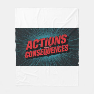 Actions Have Consequences Beer Stein Fleece Blanket