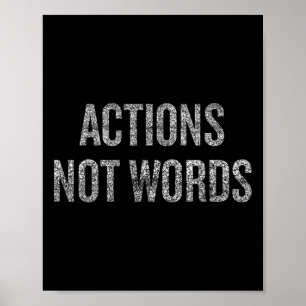 Actions Not Words Protest Resist Movement Poster