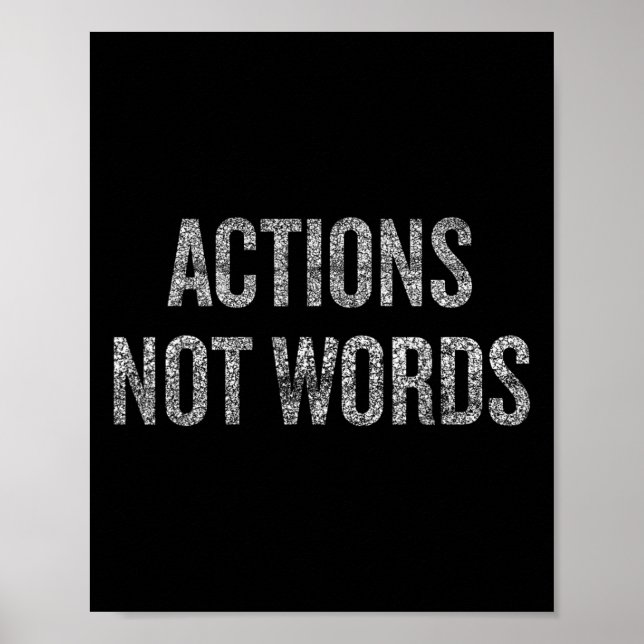 Actions Not Words Protest Resist Movement  Poster (Front)