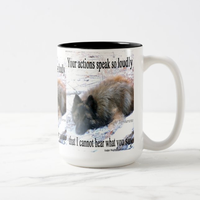 Actions Speak Loudly Tervuren Mug (Right)