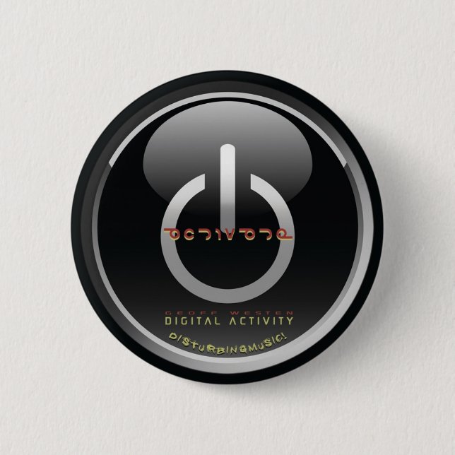 Activate - Black Shiny Button (Front)