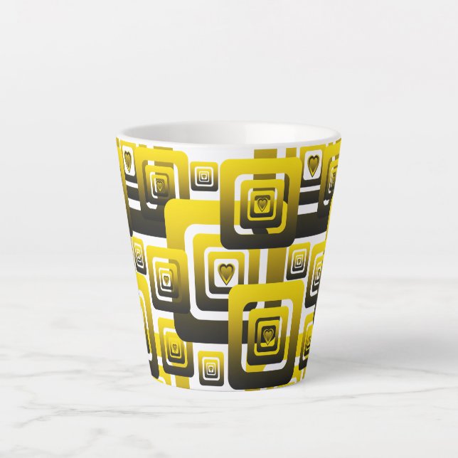 Activate My Heart Pattern Latte Mug (Front)