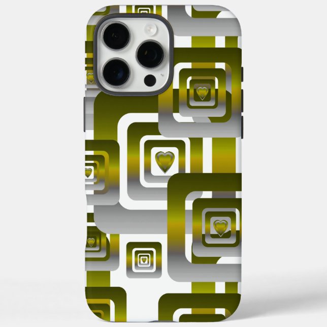 Activate My Heart Pattern Silver Case-Mate iPhone Case (Back)