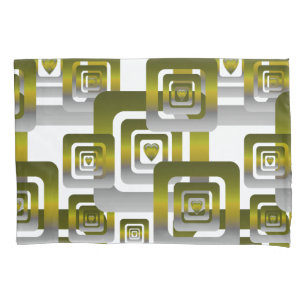 Activate My Heart Pattern Silver Pillowcase