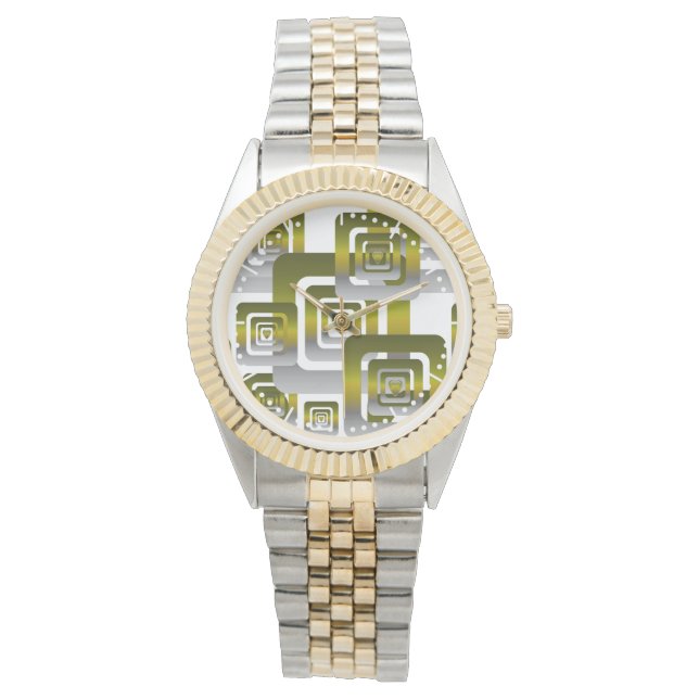 Activate My Heart Pattern Silver Watch (Front)