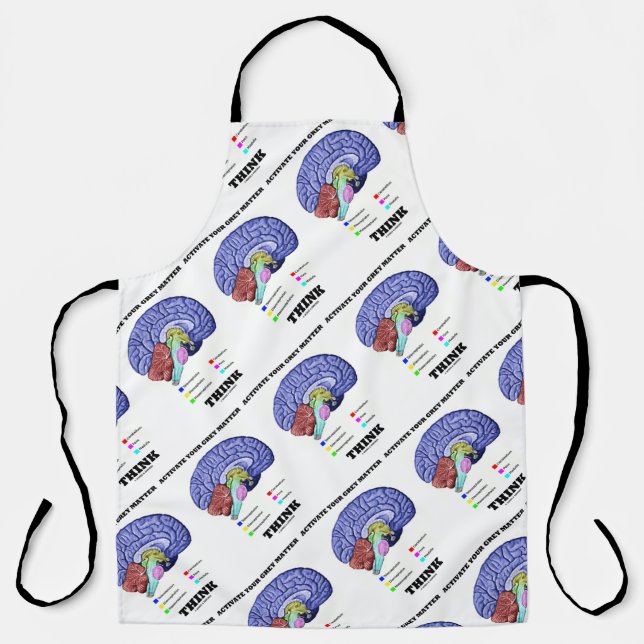 Activate Your Grey Matter Think Anatomical Brain Apron (Front)
