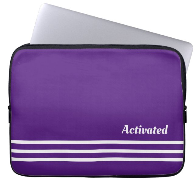 activated purple laptop bag (Front)