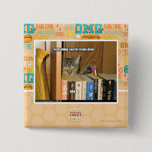 Activating Secret Room Door 15 Cm Square Badge
