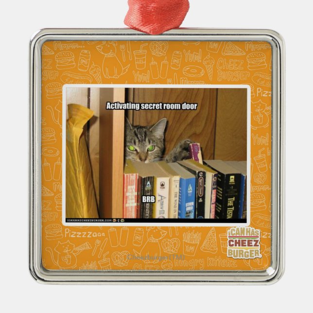 Activating Secret Room Door Metal Ornament (Front)