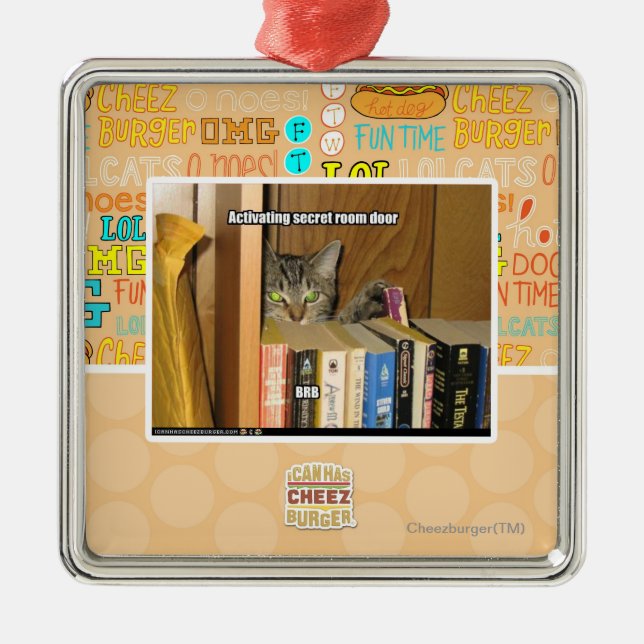 Activating Secret Room Door Metal Ornament (Front)