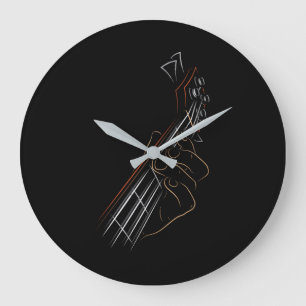 Active Bass Guitar Rock Music Graphic Guitar Playe Large Clock